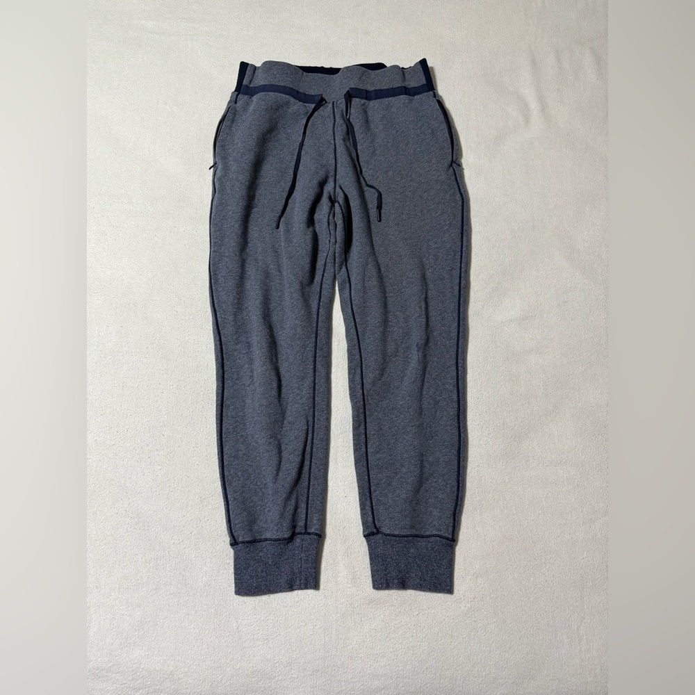 Lululemon Cool & Collected Jogger Elastic Waist Heathered Blue Women's 10 *FLAWS